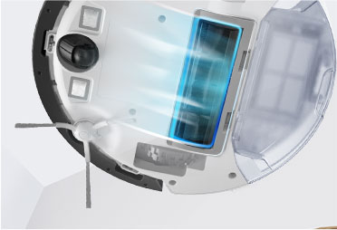 the Tapo RV 10's floating suction mouth 
