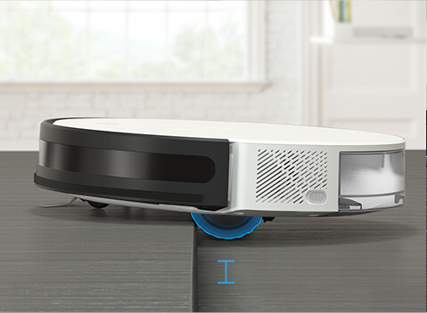 The Tapo Rv10 Lite climbs over doorsills and thick carpets under 2 cm / 0.79 in.