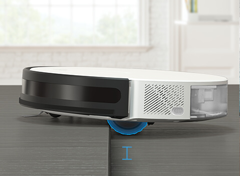 The Tapo Rv10 climbs over doorsills and thick carpets under 2 cm / 0.79 in.
