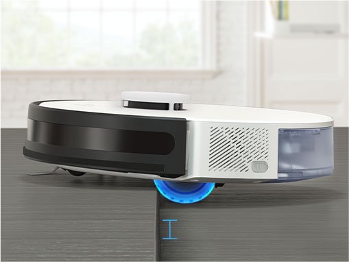 The Tapo Rv10 climbs over doorsills and thick carpets under 2 cm / 0.79 in.
