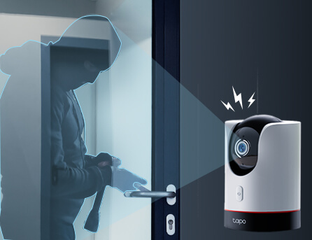 A thief was about to open the door and was detected by tapo c225