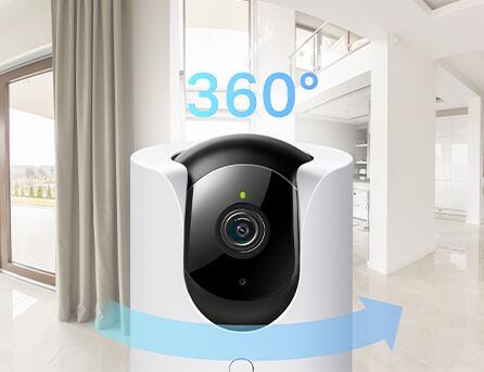 There is a 360° icon on the product Tapo C225