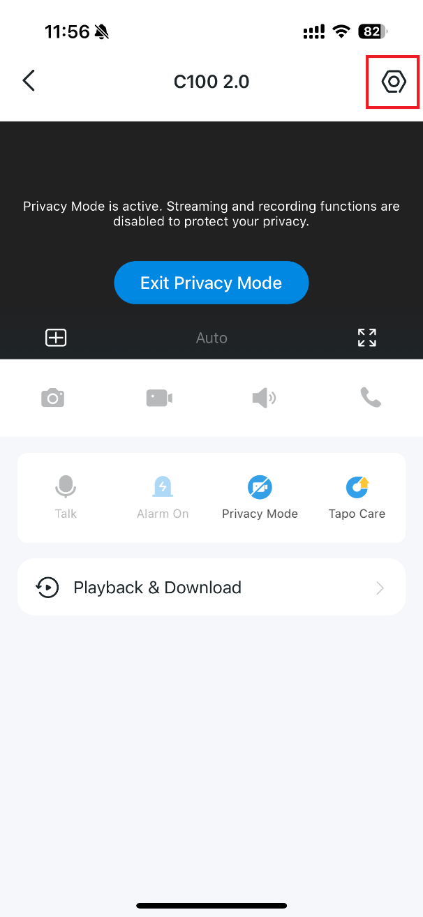 Screenshot guide on entering device settings.