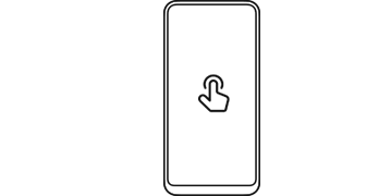 Finger icon click on screen