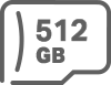 microSD Card (up to 512 GB)